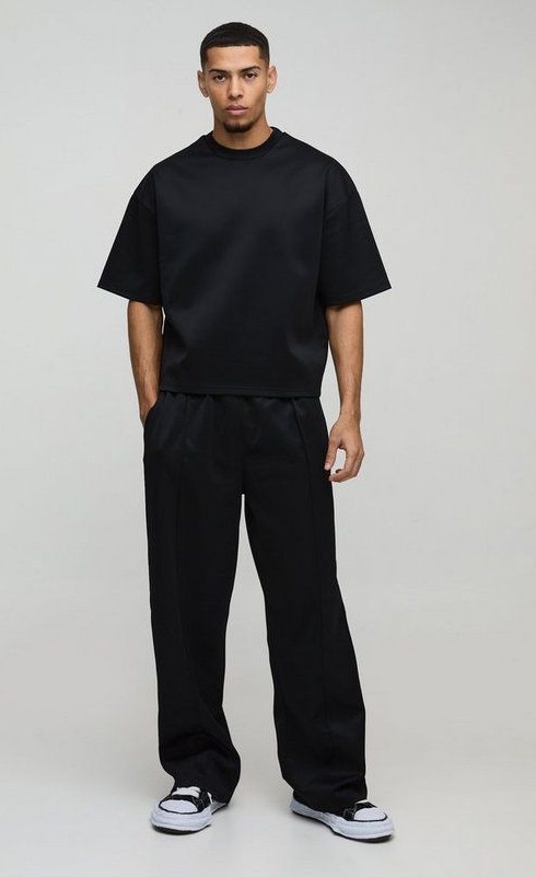 Black T-Shirt With Black Trousers Black T-Shirt With Black Trousers