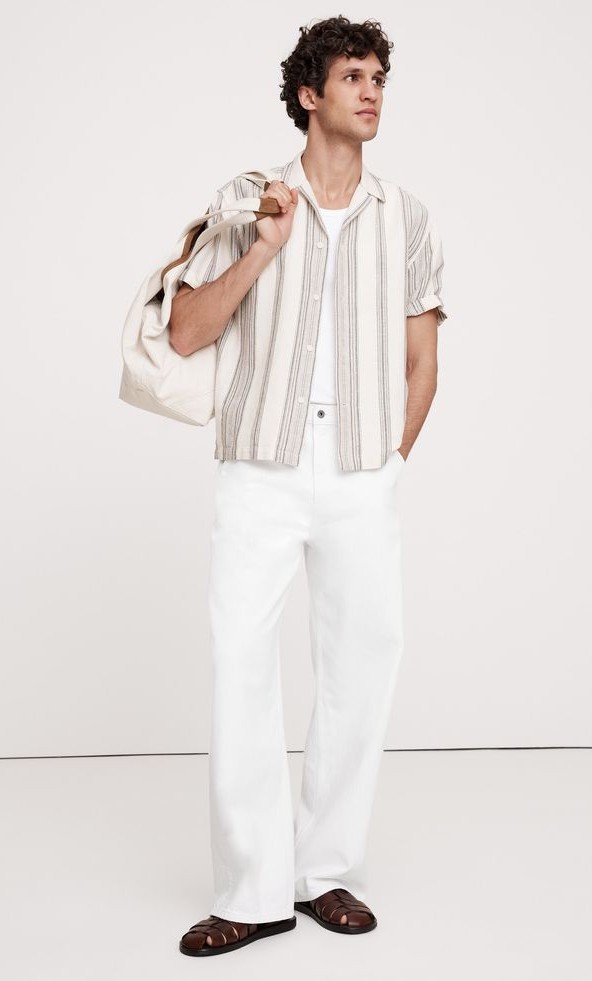 Button-Down With off-White Trousers. Button-Down With off-White Trousers.