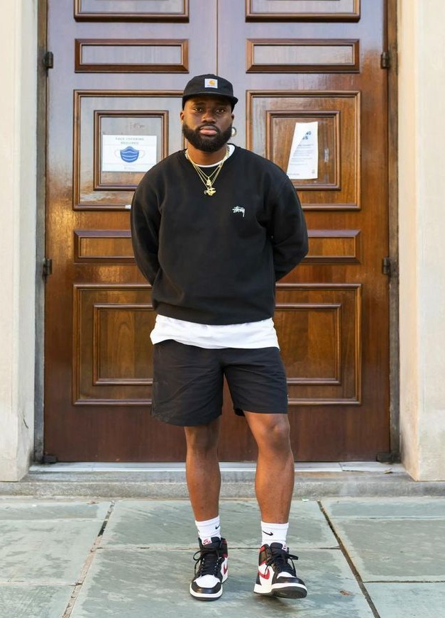 Hoodie With Short and Snapback Cap Hoodie With Short and Snapback Cap