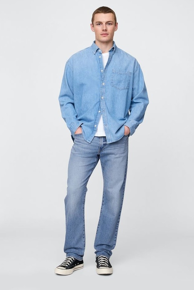 Light Denim Shirt With Jeans Light Denim Shirt With Jeans