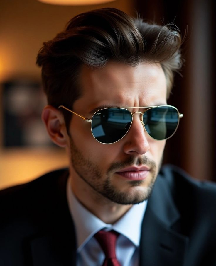 Timeless Classic With Aviator Sunglasses Timeless Classic With Aviator Sunglasses