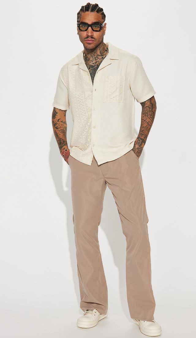 Cuban Collar Crochet Pattern Short Sleeve Shirt Cuban Collar Crochet Pattern Short Sleeve Shirt