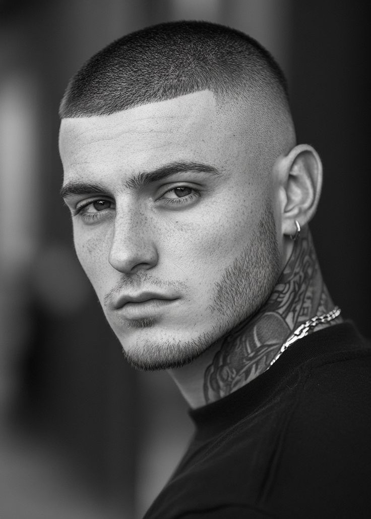 Rugged Look with Buzz Cut Rugged Look with Buzz Cut
