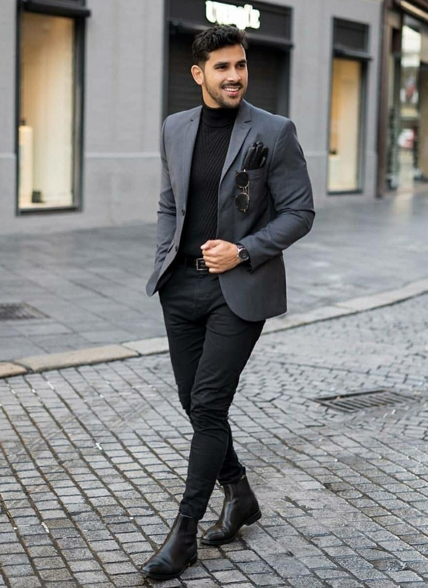 Blazer and Turtleneck with Boots Blazer and Turtleneck with Boots